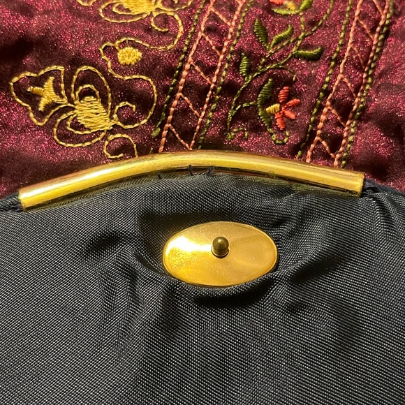 Rare Bonnie Boynton Vintage Suede Wristlet, Navy - Picture 6 of 9